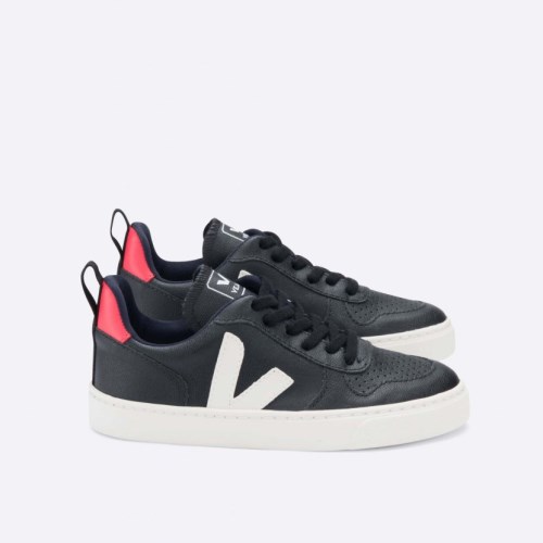 Veja V-10 CWL Kids Trainers Black UK 76986